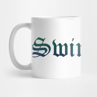 Swimming Gradient Text Mug